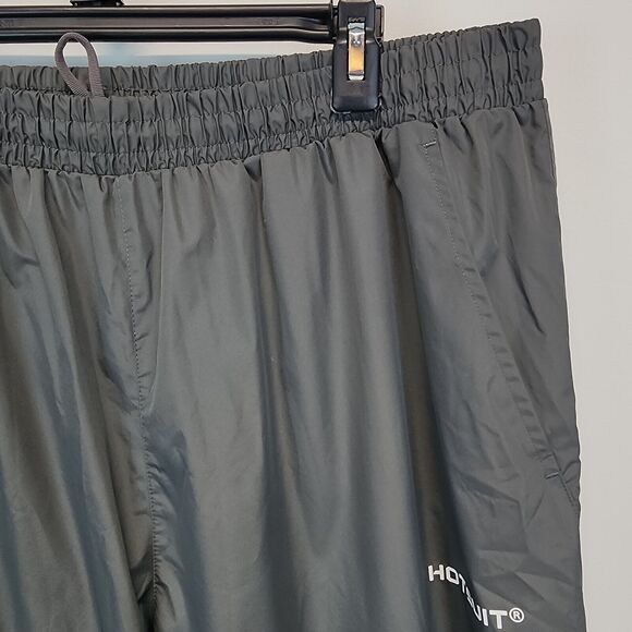 Hot Suit Sauna Pants Mens Size 3XL Gray Sweat Weight Cutting Pants Silver Tech - Picture 4 of 10